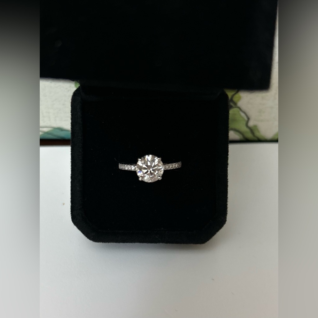 2 Ct Sterling Silver  Moissanite Ring